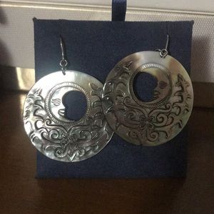 Moon glass earrings